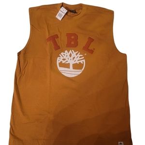 Timberland Gold Graphic Logo Tank NWT XL